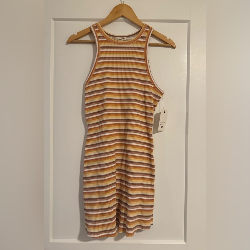 NWT Billabong Tomboy Mini Dress 90’s vibe Halter Bodycon Dress Size L/12 - Picture 2 of 6